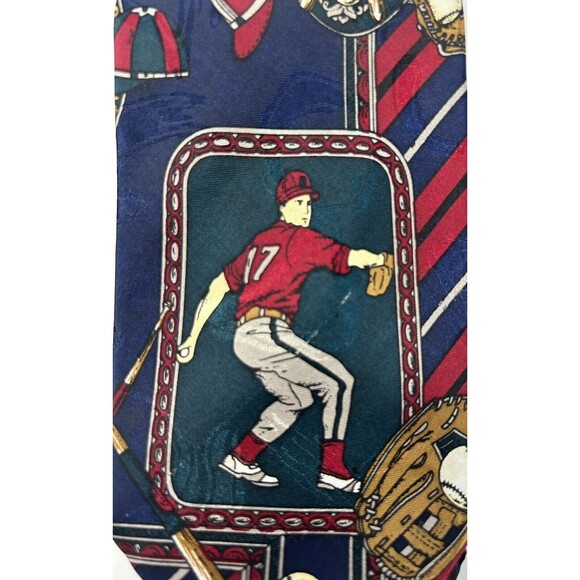 American Sports‎ Multicolor  Baseball Tie - Picture 4 of 9